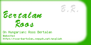 bertalan roos business card